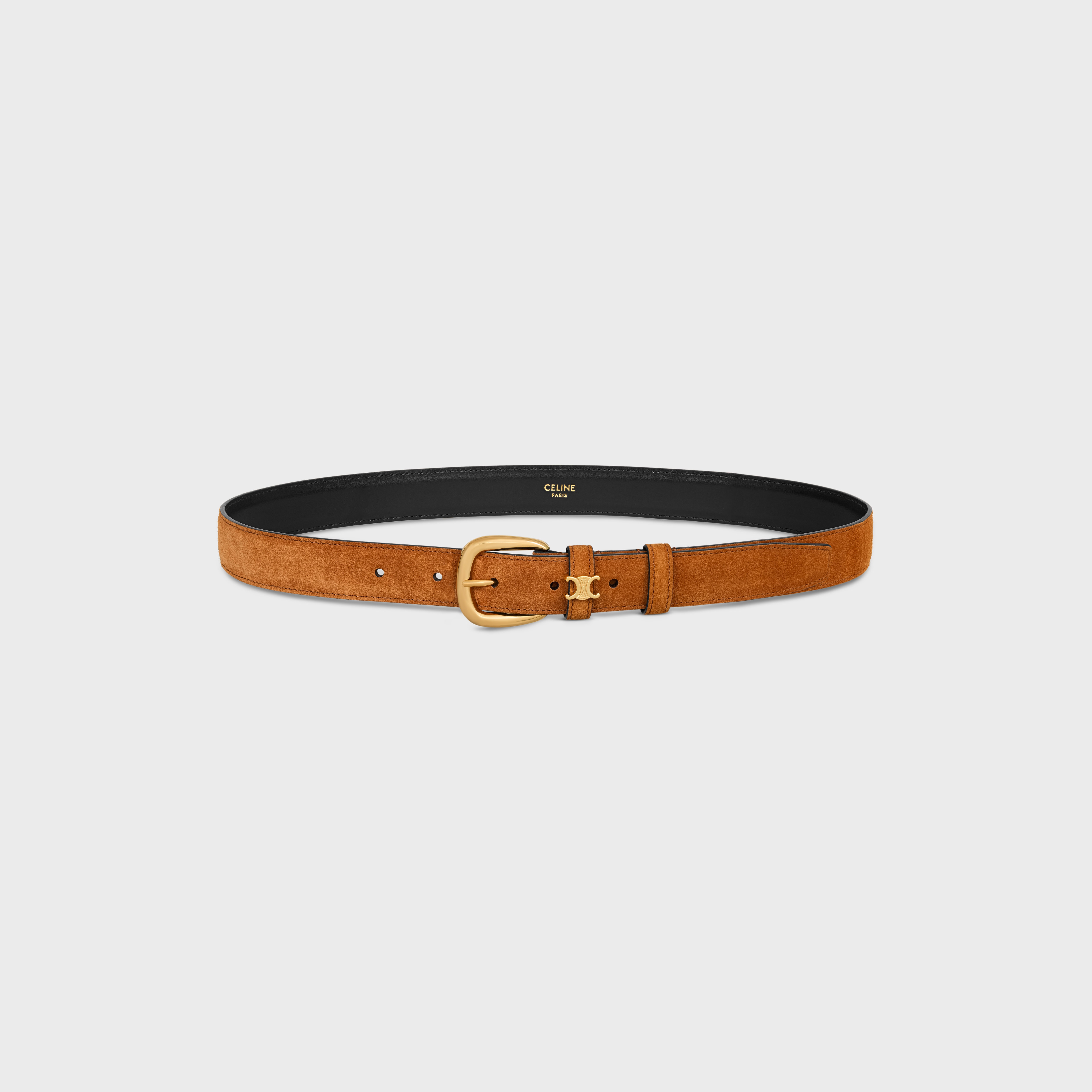 VIVIENNE BELT 25MM IN SUEDE CALFSKIN - FAUVE | CELINE